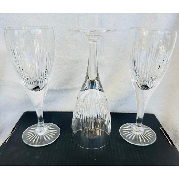 Royal Doulton Mayfair Crystal Cordial wine juice Glasses Pattern Set Of 3 Vtg - Picture 6 of 8